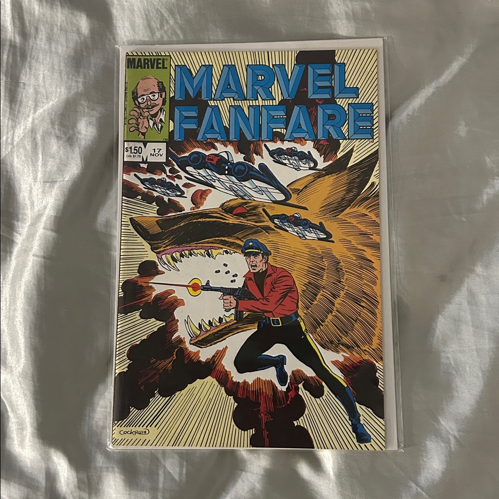 Marvel Fanfare Comic with Bold Blue and Fiery Red Cover